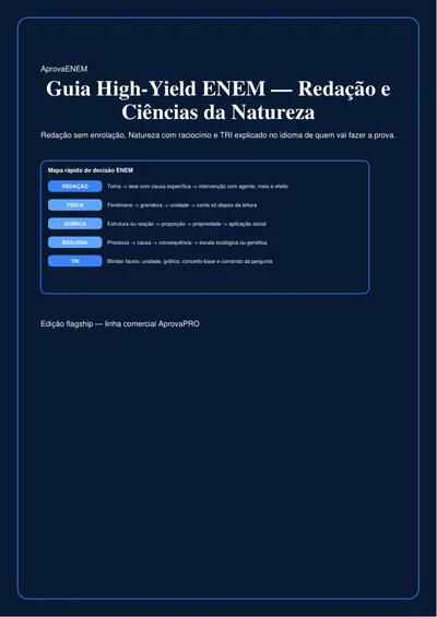 Guia High-Yield ENEM — Redação e Ciências da Natureza